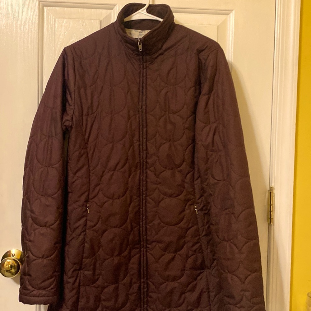 Vintage burgundy Patagonia long puffer jacket